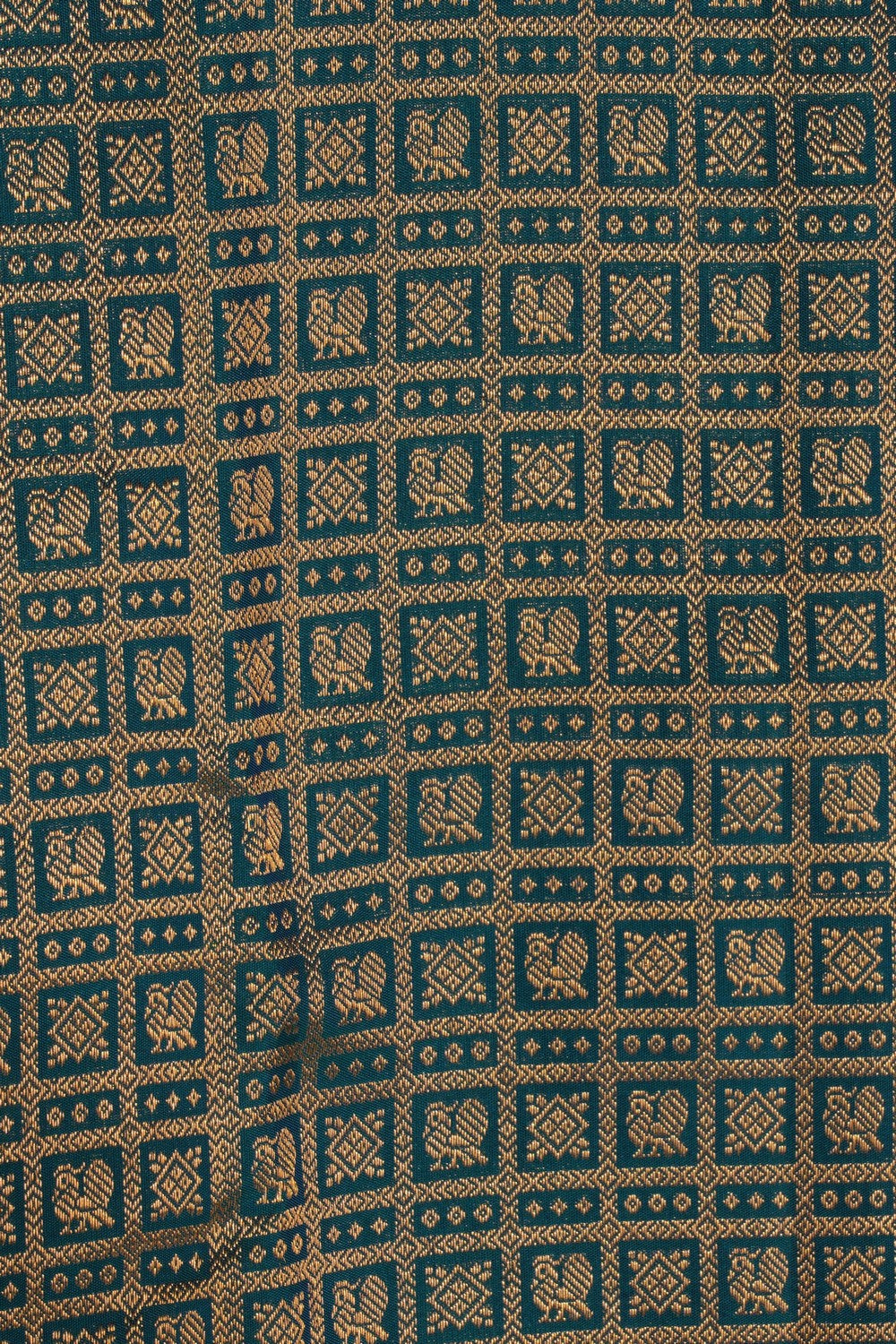 Image of Kanchipattu Brocade Teal Blue Saree
